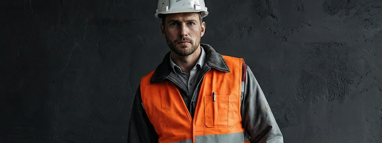 Рабочий в спецодежде